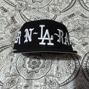 Black Cap with White Lettering